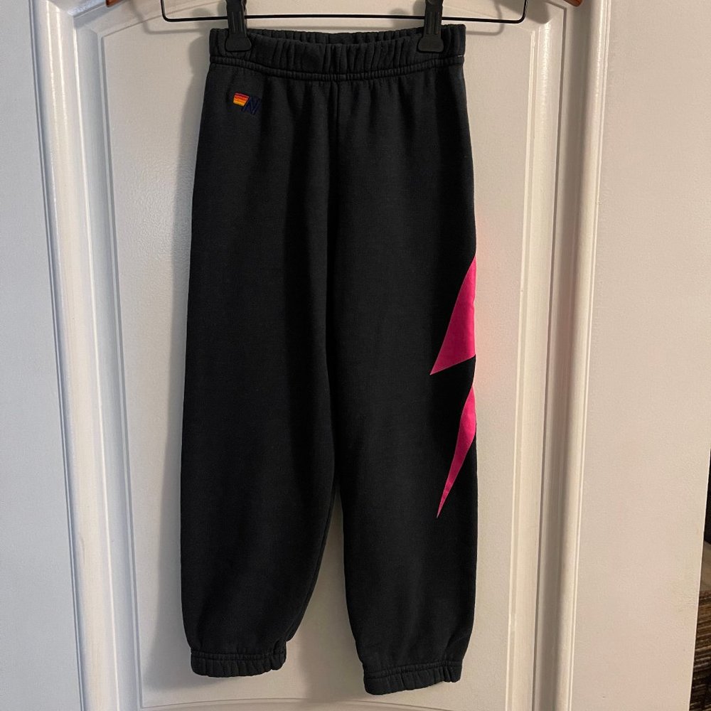 Aviator Nation Dark Grey with Pink Bolt 6